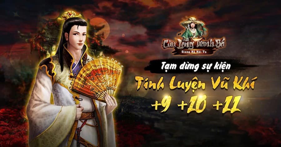 Tạm dừng sự kiện tinh luyện vũ khí +9 +10 +11